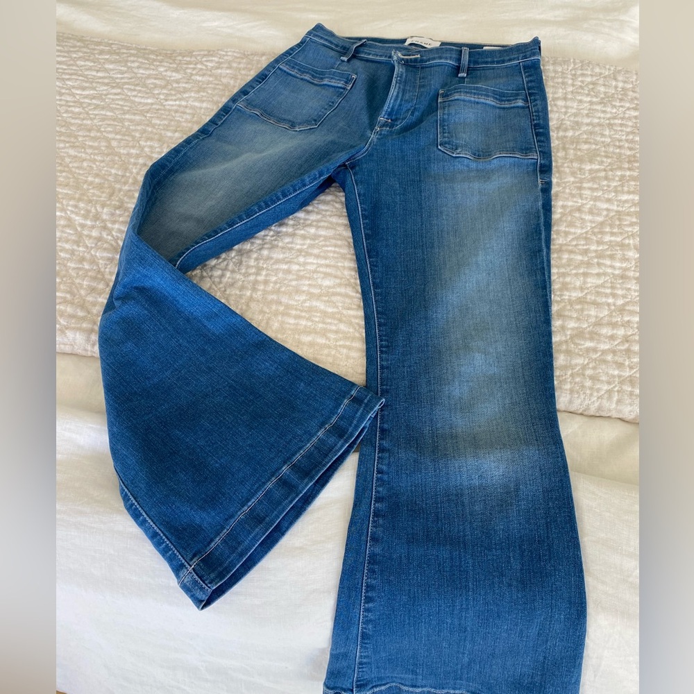 Frame jeans denim, Le Bardot Crop Flare 27
